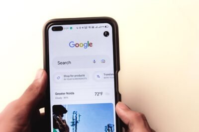 Na imagem, Google aberto para exemplificar o SEO mobile